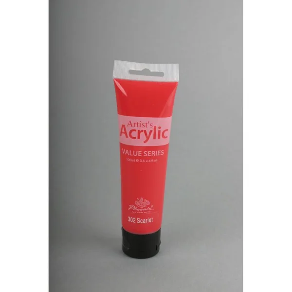 Farba akrylowa 302 CZERWONY JASNY - SCARLET